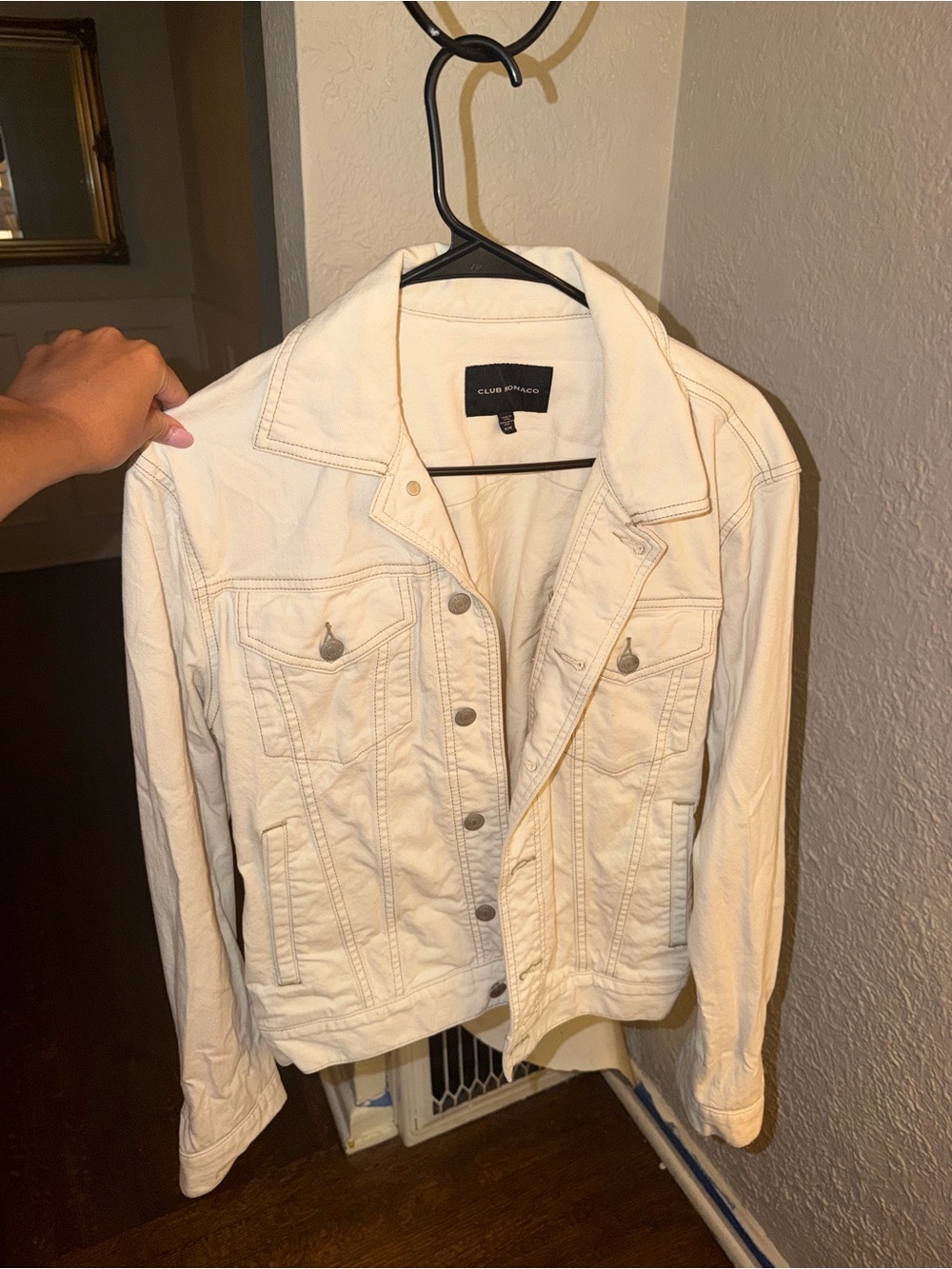 Club Monaco Cream Women’s Denim Jacket 100% cotton